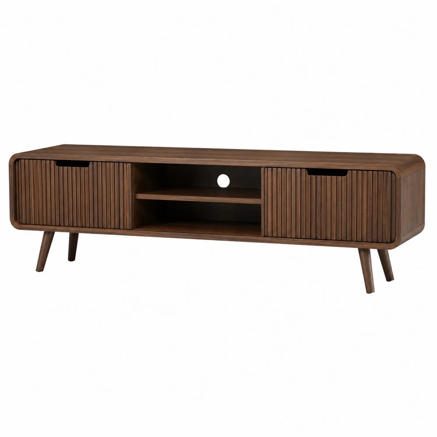 Mueble para TV de madera de nogal 180x40x50 cm