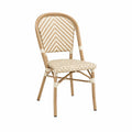 Silla de Ratán Sintético y Mimbre Beige 45x55x90 cm