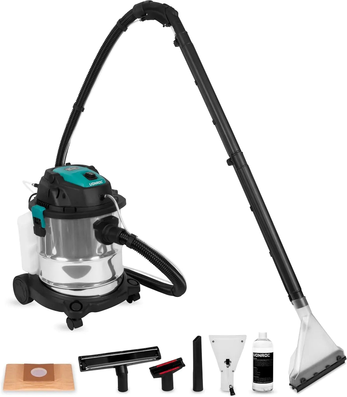 Aspirateur, 3.5 L, 1400 W, VONROC, grand réservoir, et Élimine Taches, Nettoyeur Moquette 1400W