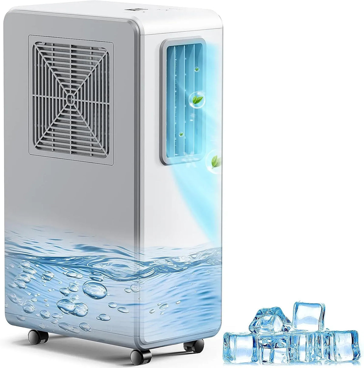 Climatiseur, minuteur, silencieux, blanc, appareil de climatisation, mobile 4-en-1 et refroidisseur d'air