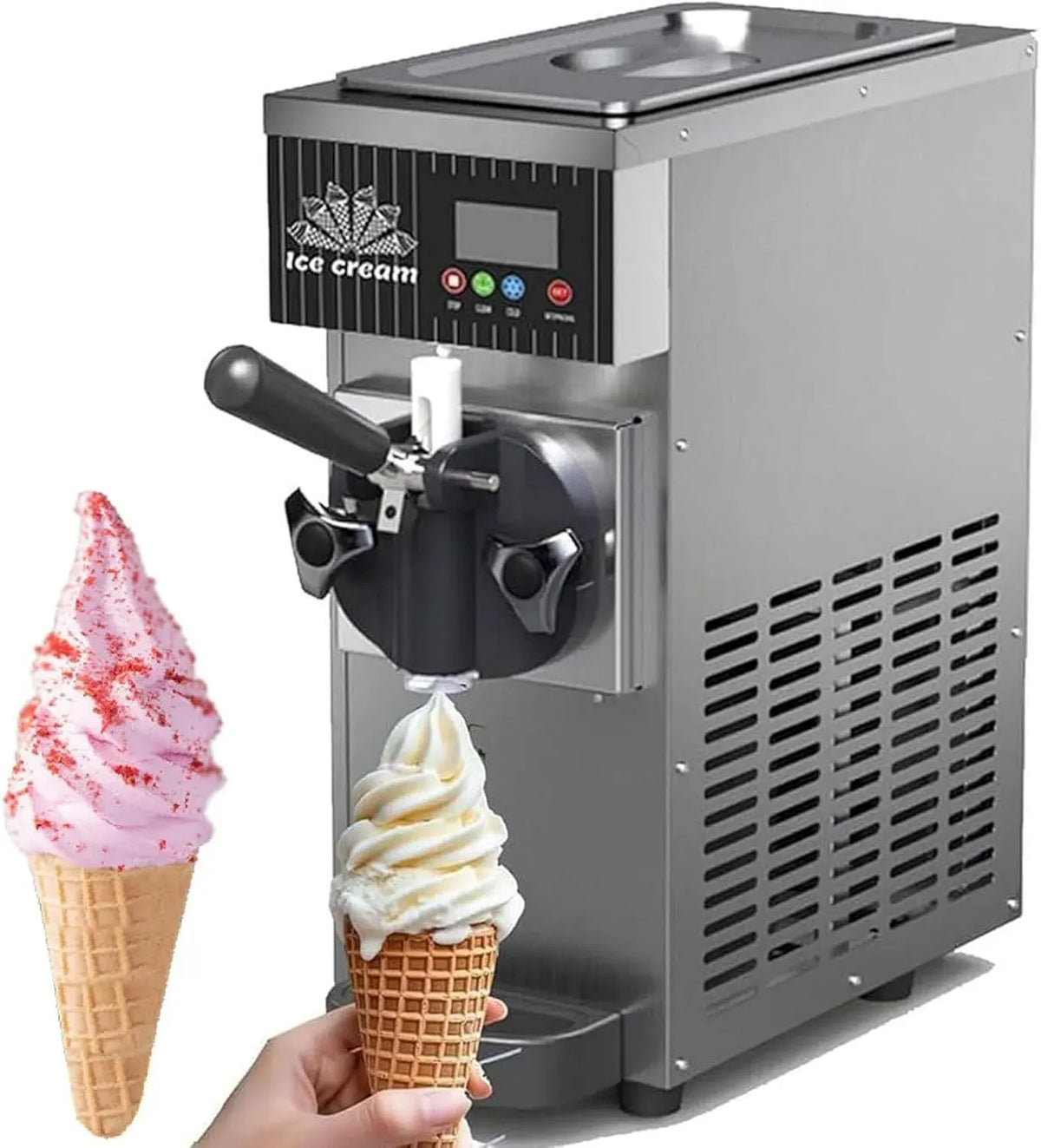 Machine à Glace, l'appareil, gris, Machine à Glace avec Repos Vertical de 6 Heures Avant Usage Grey