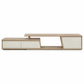 Mueble de TV de MDF Color Roble y Blanco 180x40x45cm