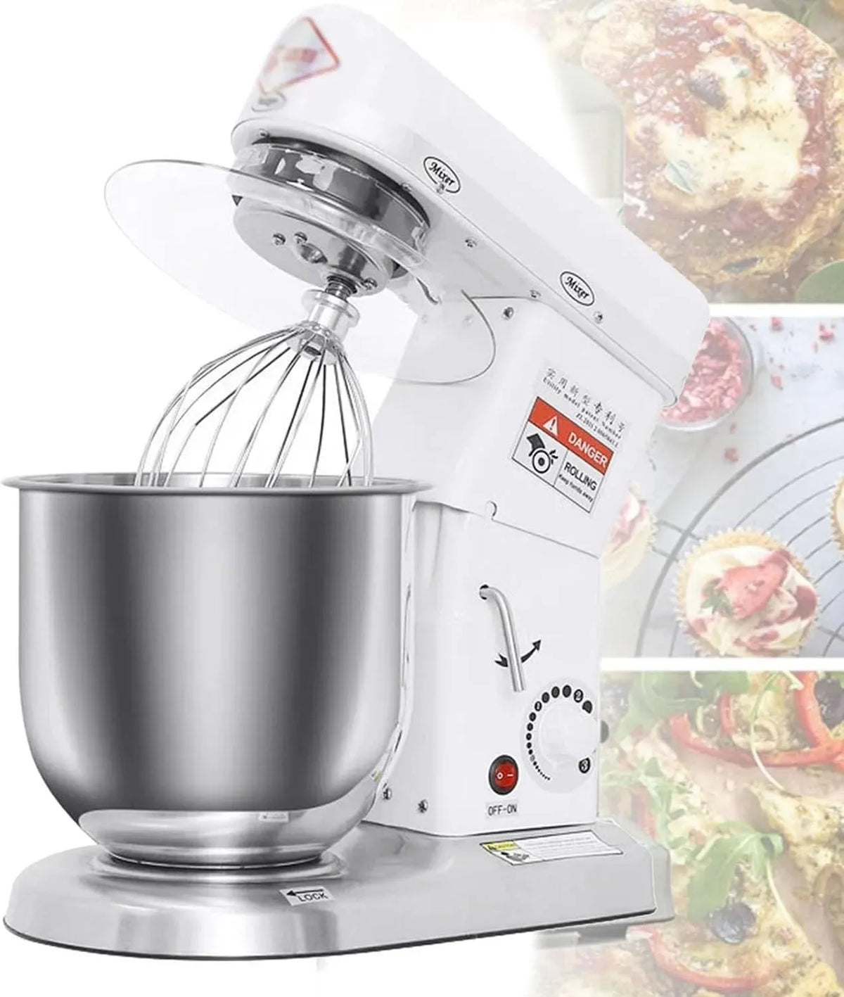 White-10L Robot, 10 L, pâtisserie, professionnel, acier inoxydable, blanc, pour pâtisseries