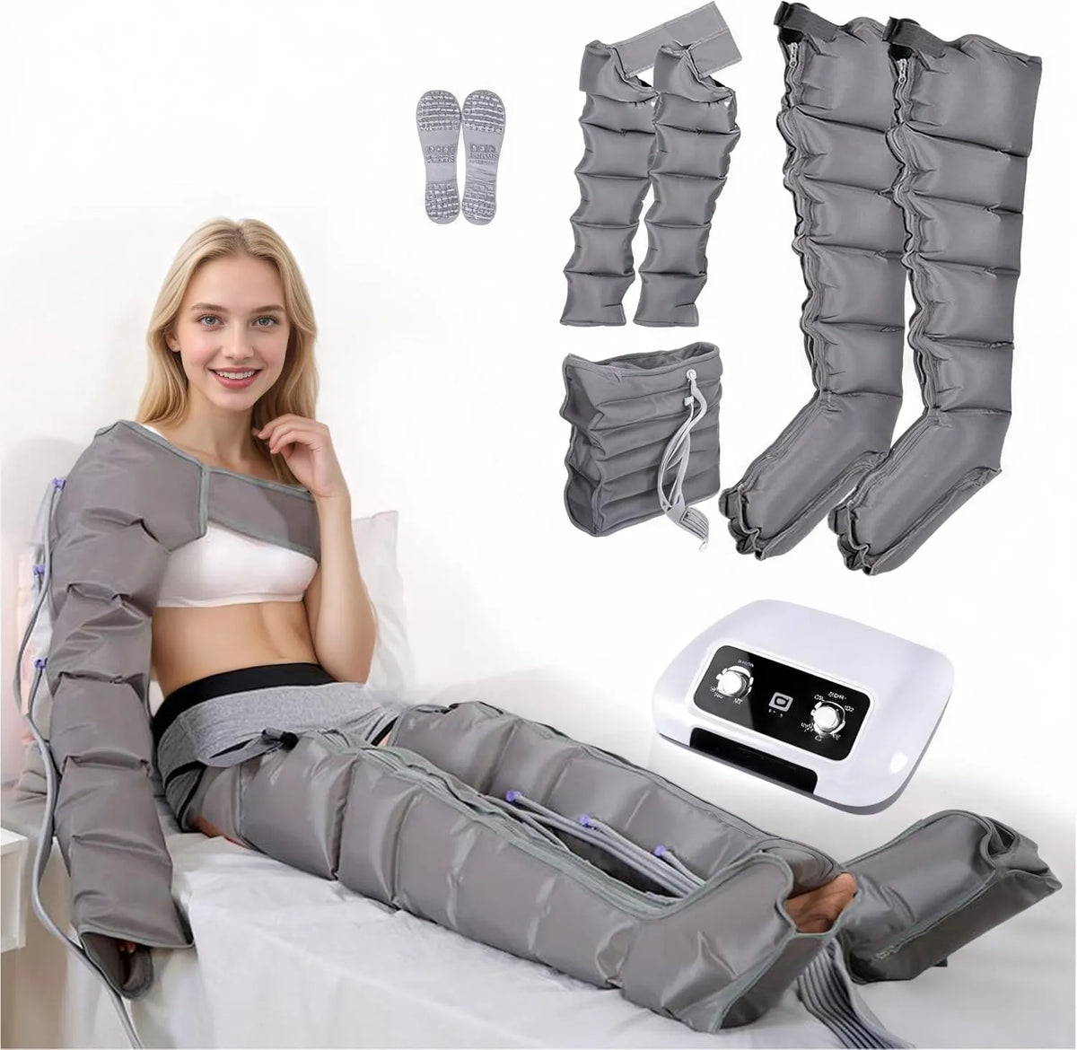 appareil de pressothérapie pour les jambes, Masseur, professionnel, gris, pour bottes pressothérapie